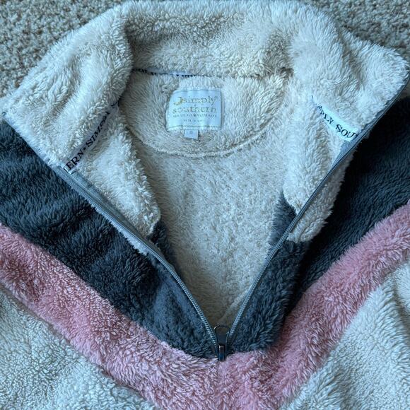 Simply Southern Sherpa 1/4 zip jacket/fleece, size Small - Picture 2 of 10